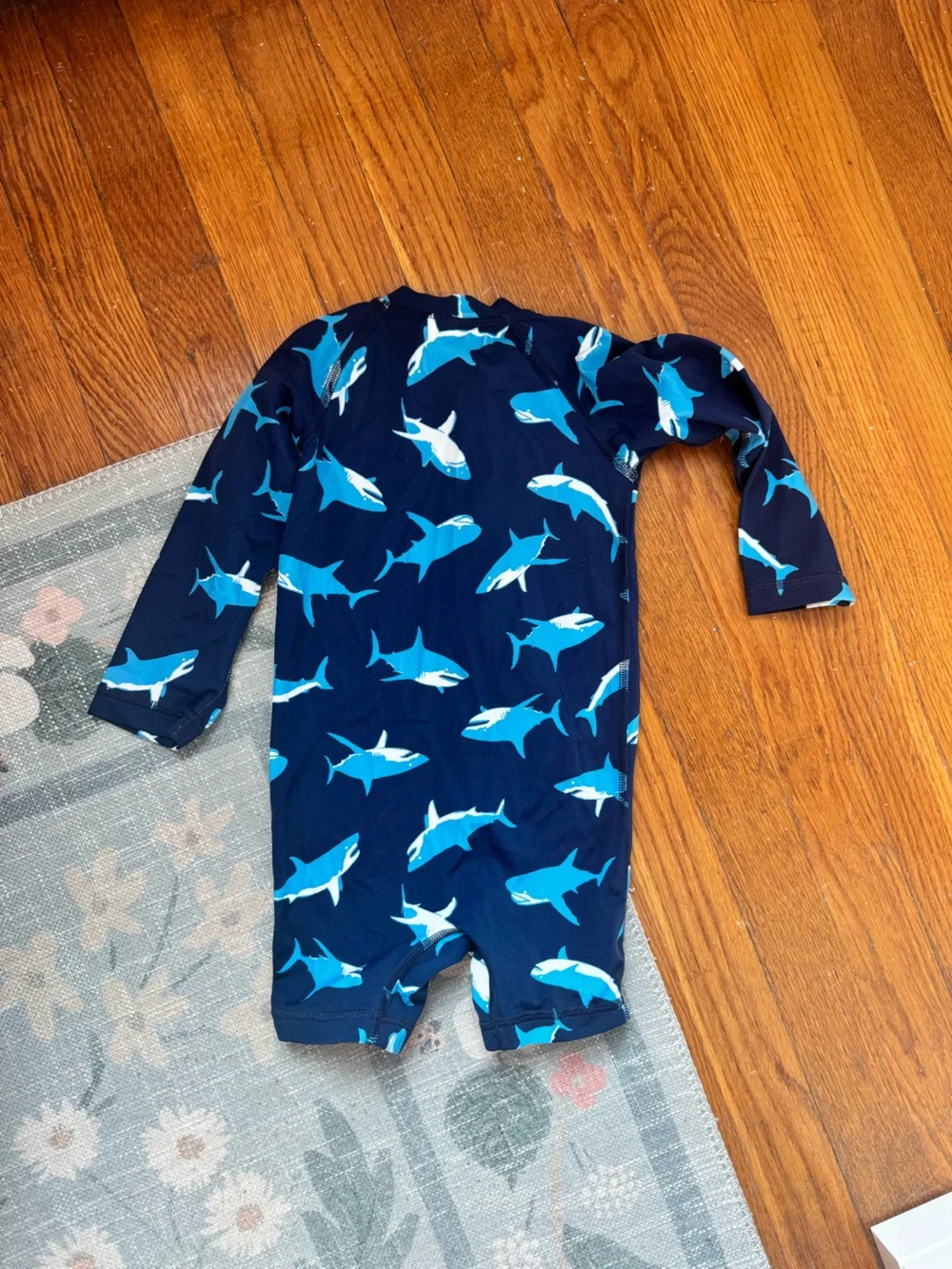 Hanna Andersson Toddler Rash Guard Suit, Sharks, Size 2T